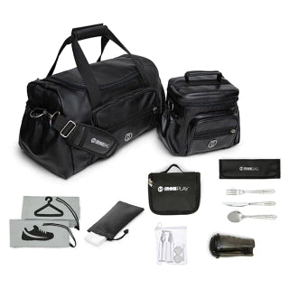 Kombo Iron Gym Bag Premium + Thermotasche - Schwarz