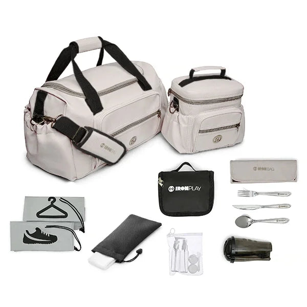 Kombo Iron Gym Bag Premium + Thermotasche - Nude