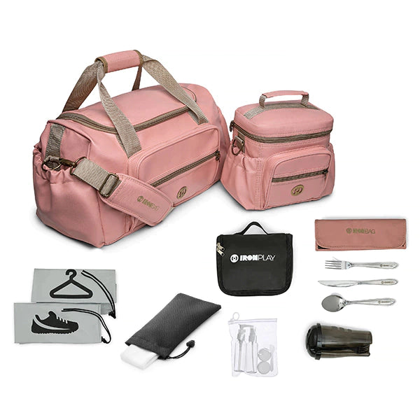 Kombo Iron Gym Bag Premium + Thermotasche - Rosé