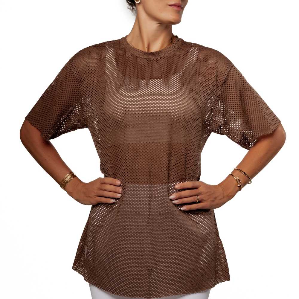 T-Shirt Netz –  kaffe