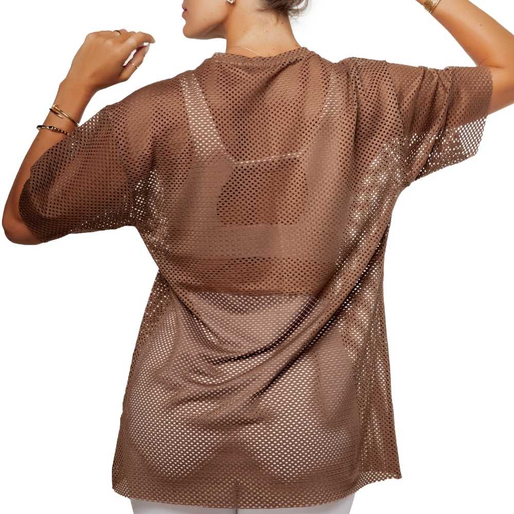 T-Shirt Netz –  kaffe